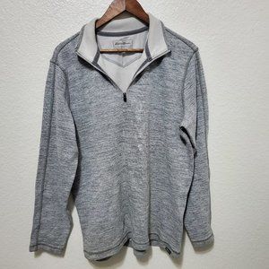 Eddie Bauer Gray quarter zip pullover